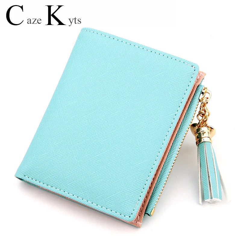Leather Ladies Short Small Wallets Multi-card Position