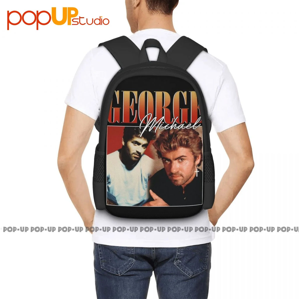 George Michael 90S Backpack Large Capacity Softback Gym Tote Bag