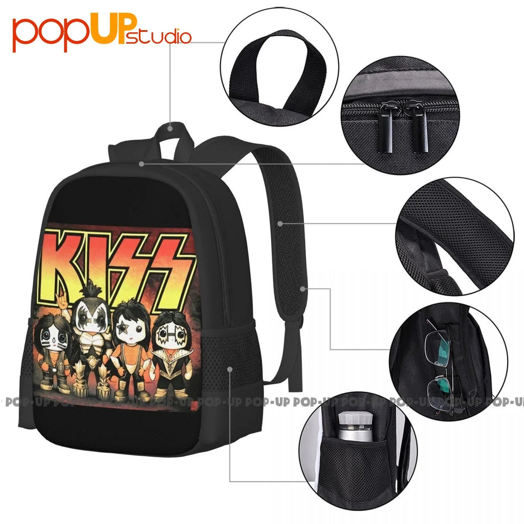 Chibi Kiss Lineup Backpack Large Capacity Training Eco Friendly