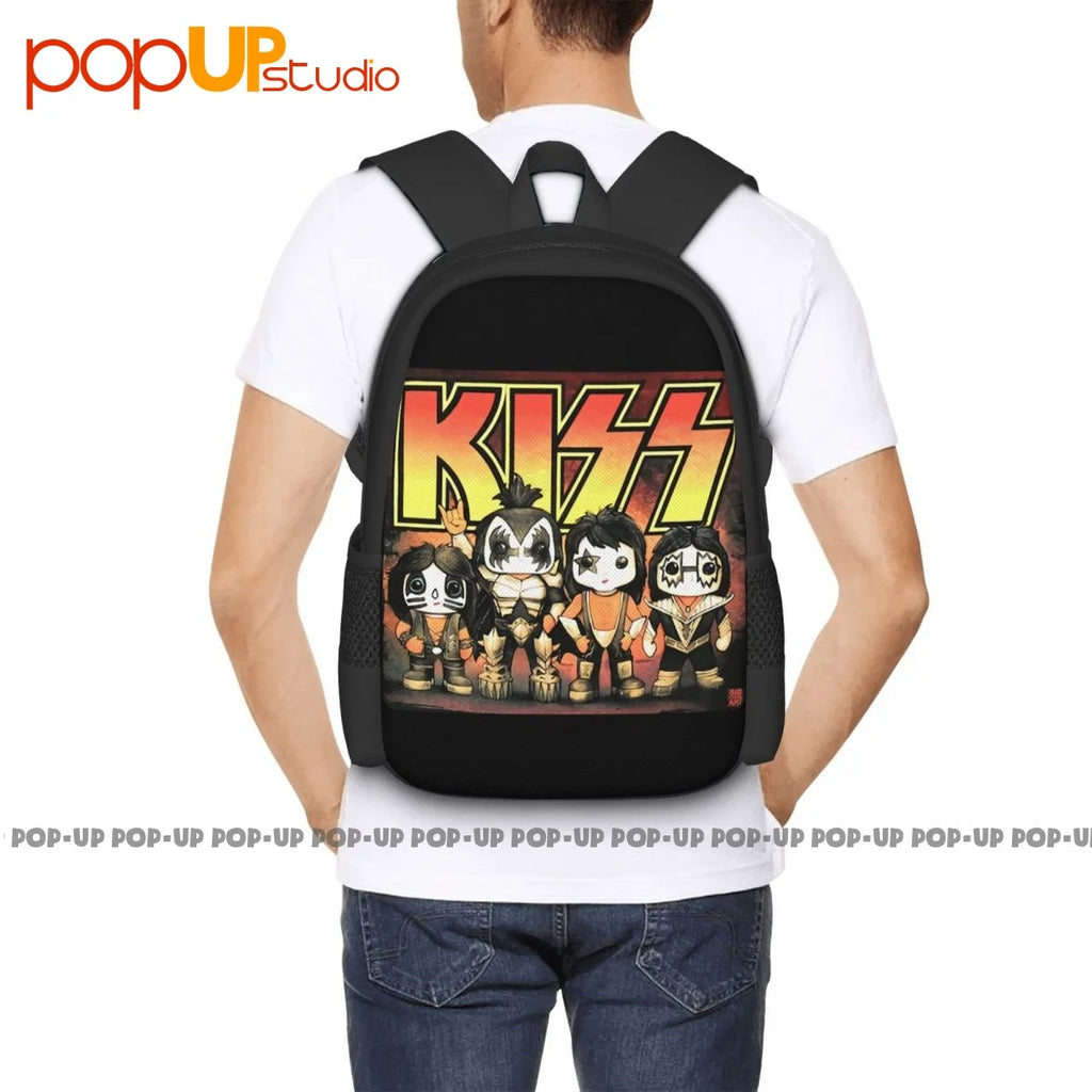 Chibi Kiss Lineup Backpack Large Capacity Training Eco Friendly