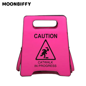 Fluorescent Letters Sign Crossbody Bag for Women