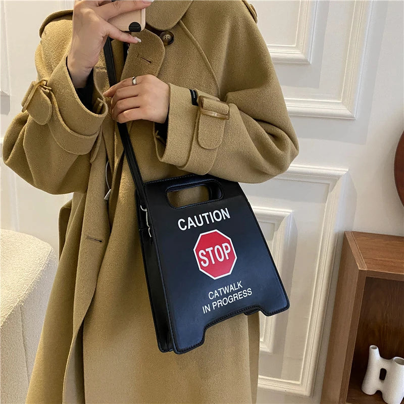 Fluorescent Letters Sign Crossbody Bag for Women