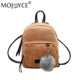 Girl Small Mini Backpack Winter Velvet School Shoulder Bag