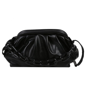 Women's PU Leather Chain Cloud Shoulder Messenger Bag