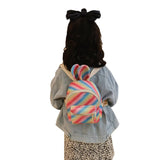 Colorful Rabbit Ear Backpack Small Schoolbag Travel Bag Girls