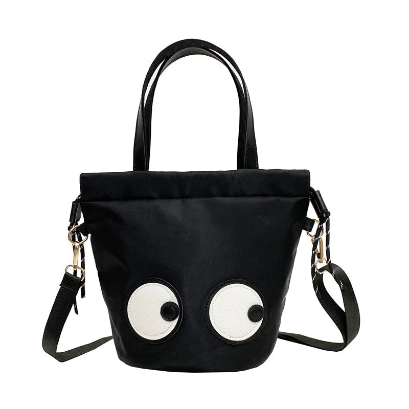 Japanese Bento Box Bag Bucket Shoulder Bags for Women Solid Casual Handbags