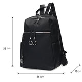 Girls School Shoulder Bag Soft Student Backpack Solid Large Capacity