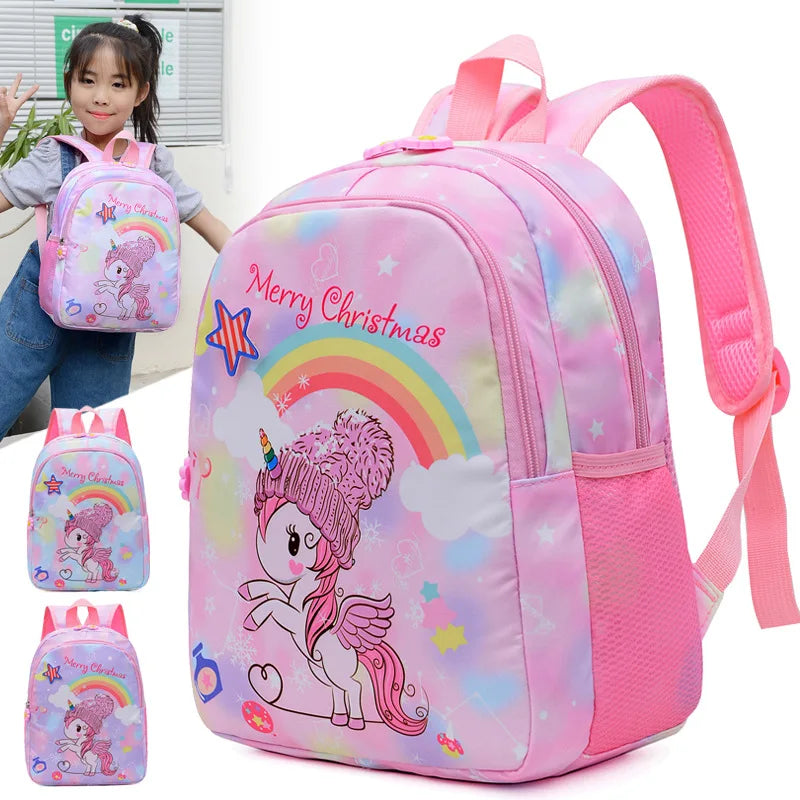 Girls Unicorn Rainbow Kids Backpack Cartoon School Bag Waterproof