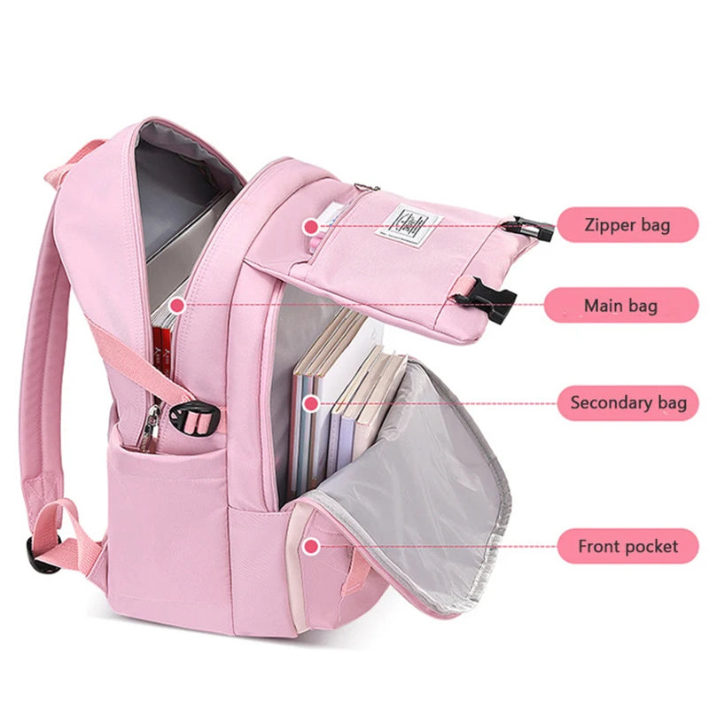 Girls Orthopedics Backpack For Teenage Princess Lightweight Book Bag