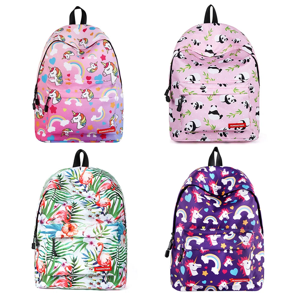 Unicorn School Backpack Orthopedic Kids Bag for Girls
