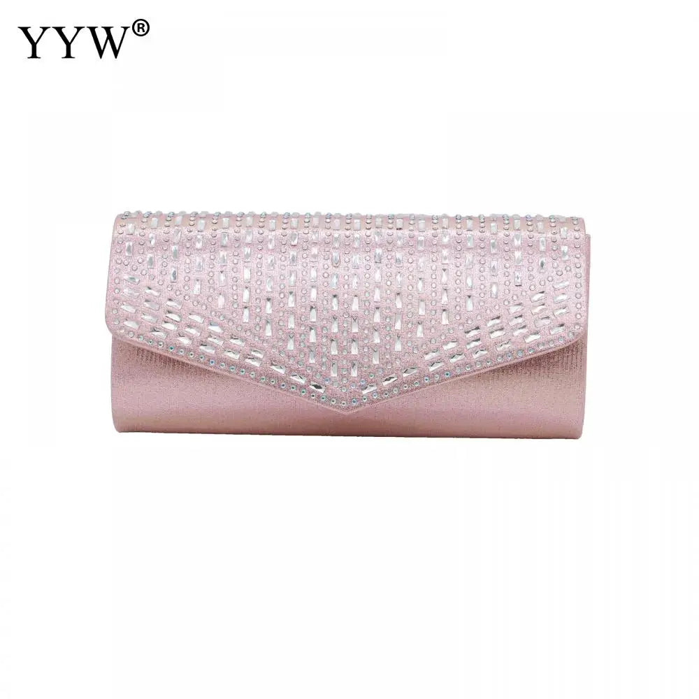 Glitter Diamonds Evening Clutch Bags With Chain Handbags