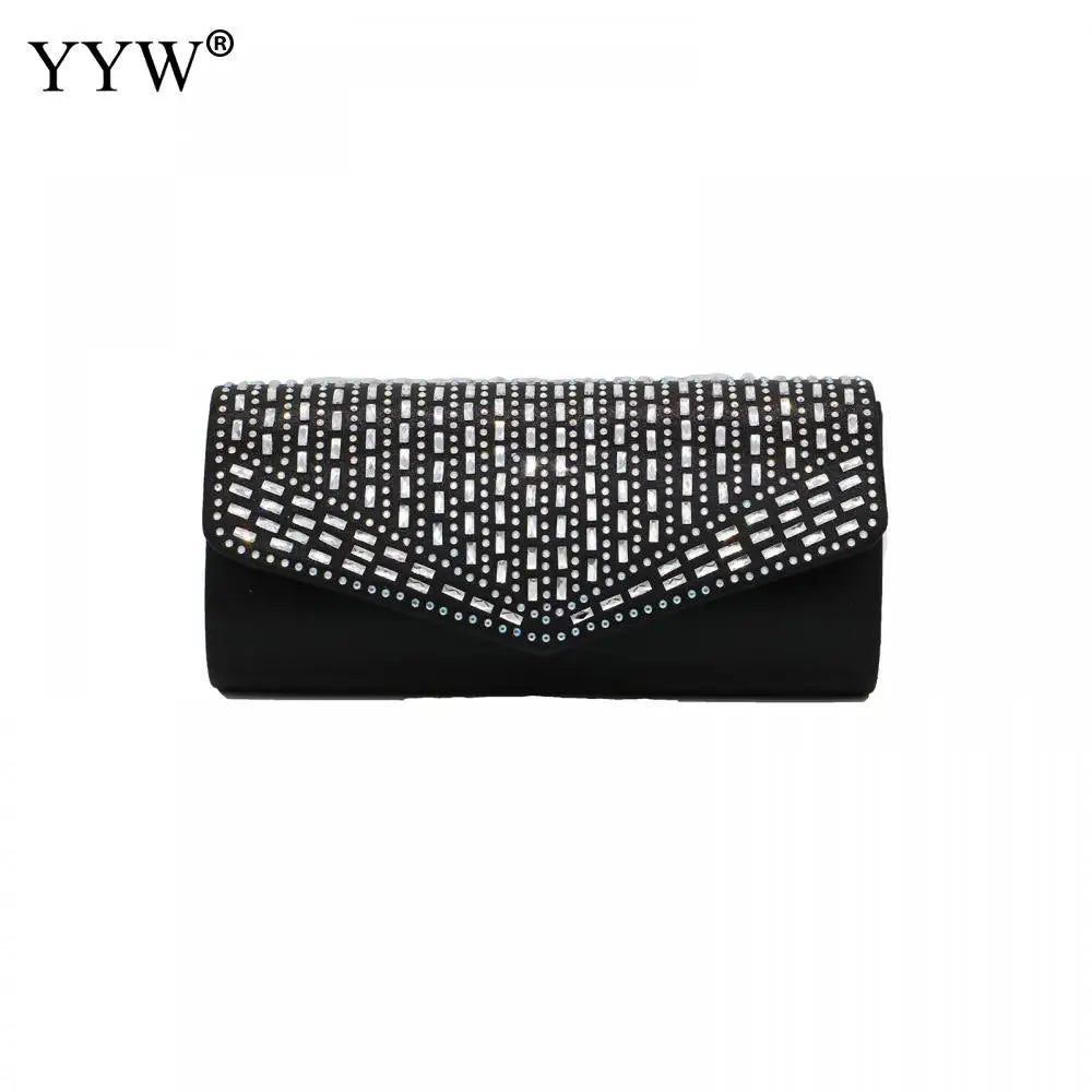 Glitter Diamonds Evening Clutch Bags With Chain Handbags