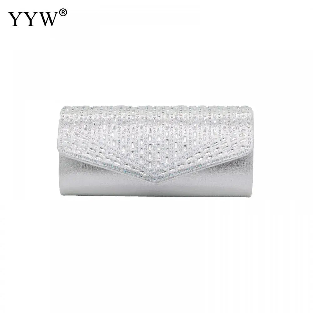 Glitter Diamonds Evening Clutch Bags With Chain Handbags