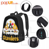 Gnomes Pittsburgh Steeler Merry Christmas Backpack Large Capacity Sports Bag