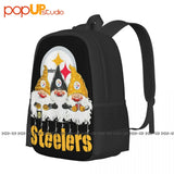 Gnomes Pittsburgh Steeler Merry Christmas Backpack Large Capacity Sports Bag