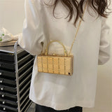 Metal Handle Box Party Clutch Wedding Evening Bag