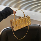 Metal Handle Box Party Clutch Wedding Evening Bag