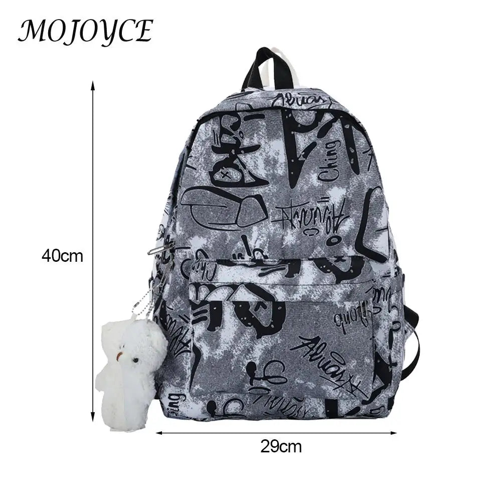 Graffiti Butterfly Oxford Backpack Women Rucksack Ladies Shoulder Bag