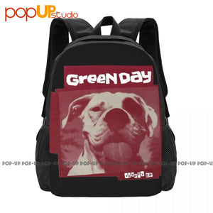 Green Slappy Punk Rock Band Backpack Vintage Style Eco Friendly Large Capacity