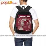 Green Slappy Punk Rock Band Backpack Vintage Style Eco Friendly Large Capacity