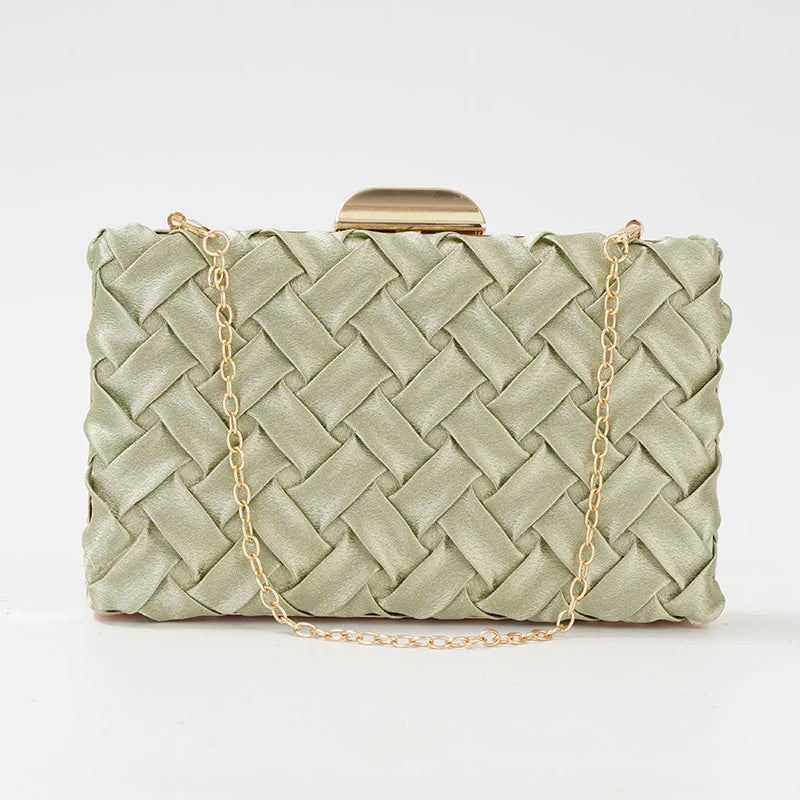 Green Handbag Evening Clutch Bag for Women Wedding Cross-strap Shoulder Bag