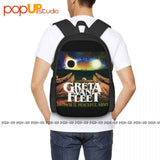 Greta Van Fleet Peaceful Army Tour Backpack Large Capacity Art Print Bag