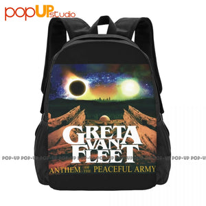Greta Van Fleet Peaceful Army Tour Backpack Large Capacity Art Print Bag