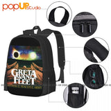 Greta Van Fleet Peaceful Army Tour Backpack Large Capacity Art Print Bag