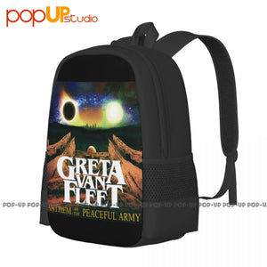 Greta Van Fleet Peaceful Army Tour Backpack Large Capacity Art Print Bag