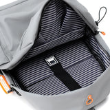 Grey USB School Backpack Lightweight Water Proof 14 Inch Laptop Bag