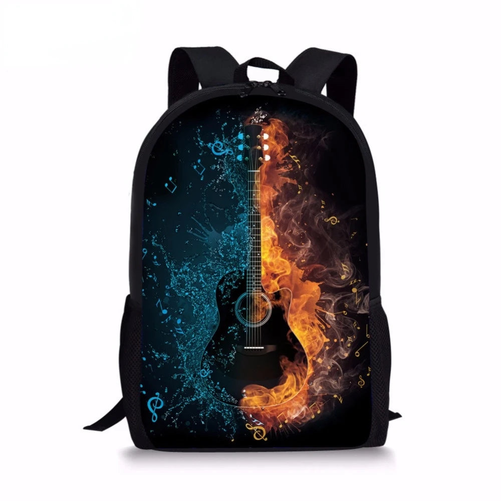 Teen Girls Guitar School Bag Primary Kids Backpack Satchel Schoolbags