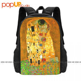 Gustav Klimt Famous Art Paintings Kissing Ideal Backpack Large Capacity
