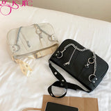 Casual Women Underarm Shoulder Bags Chain PU Leather Small Handbags