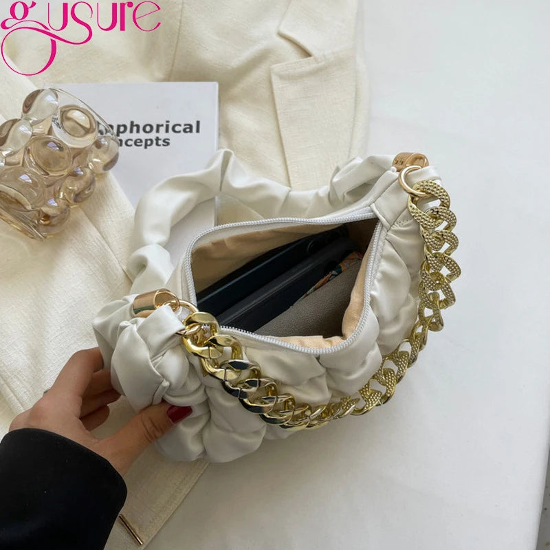 Quilted PU Leather Shoulder Bag for Women