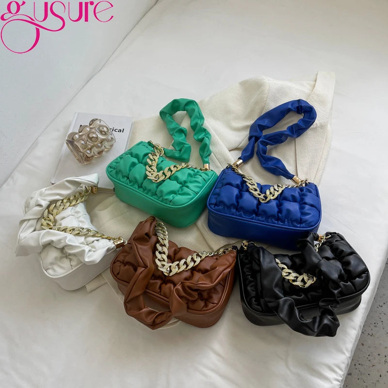 Quilted PU Leather Shoulder Bag for Women