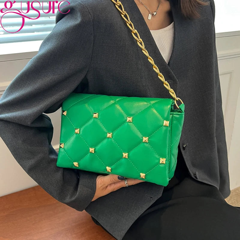 Quilted Women Shoulder Bag Chain Purses Handbag Totes