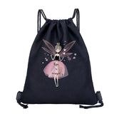 Canvas Drawstring Rucksack Gym School Bag