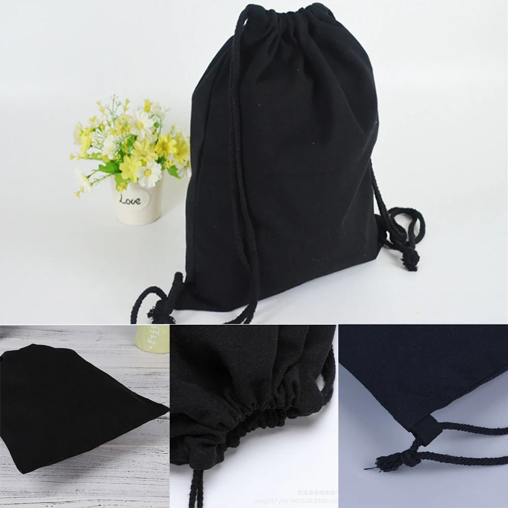 Canvas Drawstring Rucksack Gym School Bag