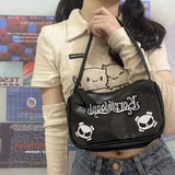 Skull Patchwork Women's Bag Gothic Punk Street Underarm Shoulder Bag