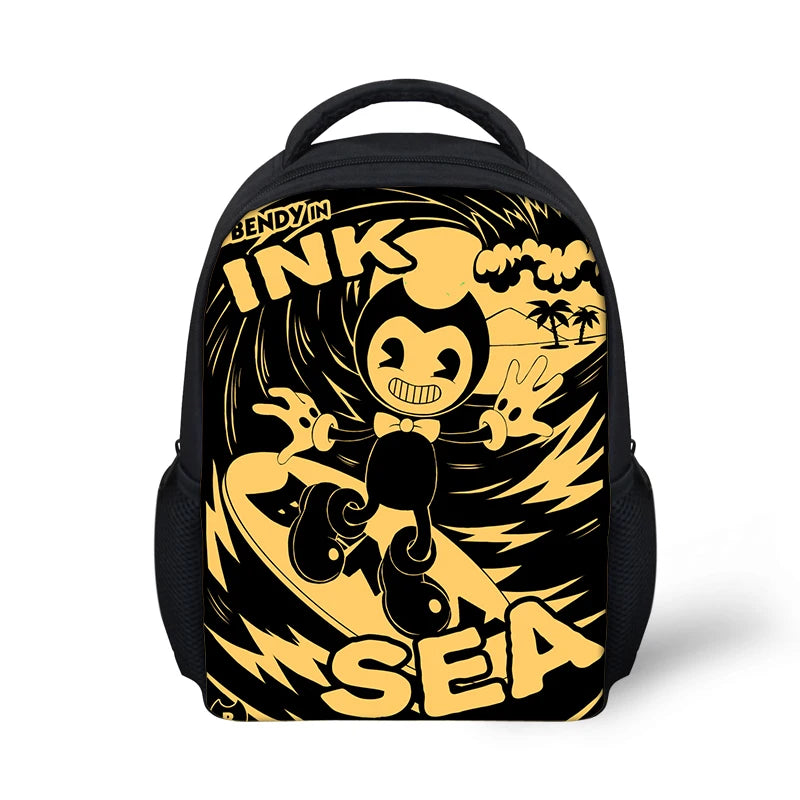 Cartoon Kindergarten Backpack Bendy-Ink-Machine Print Pattern Students