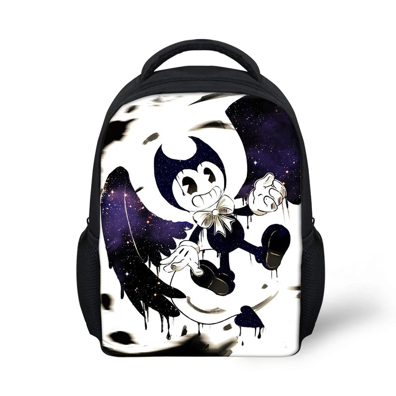 Cartoon Kindergarten Backpack Bendy-Ink-Machine Print Pattern Students