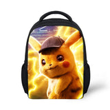 Cartoon Kindergarten Backpack Pikaqiu-Detective Pattern Students School Bag