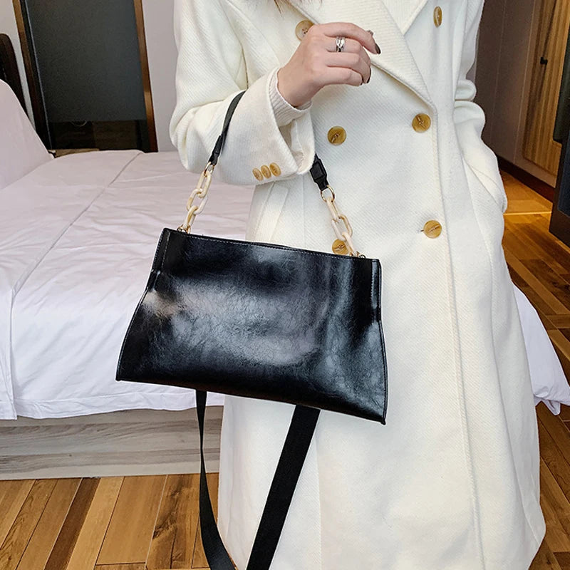 Women Shoulder Bag Soft Synthetic Leather Crossbody Large Capacity