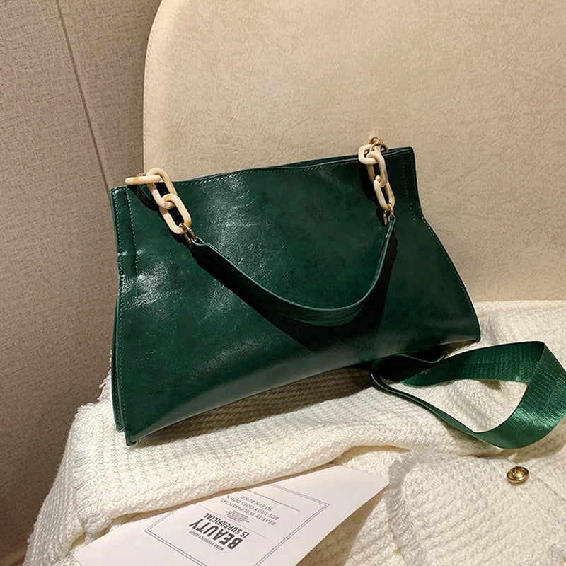 Women Shoulder Bag Soft Synthetic Leather Crossbody Large Capacity
