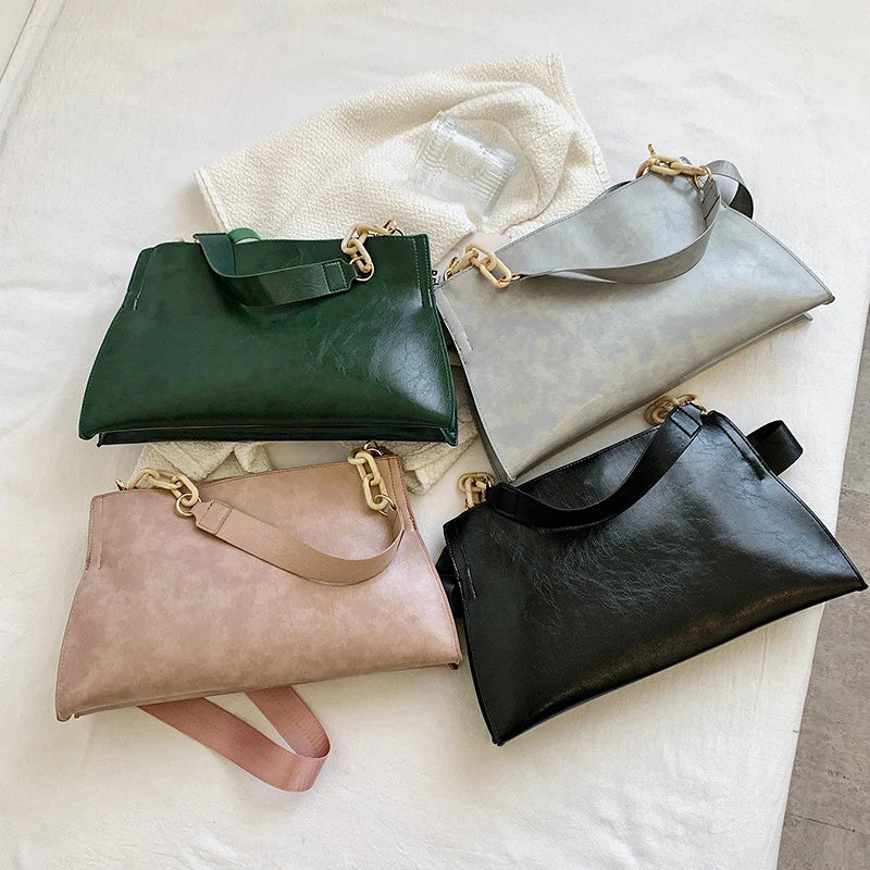 Women Shoulder Bag Soft Synthetic Leather Crossbody Large Capacity