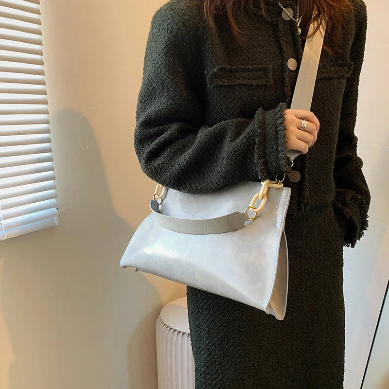 Women Shoulder Bag Soft Synthetic Leather Crossbody Large Capacity