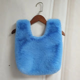 Soft Plush Women Handbags Faux Fur Ladies Winter Clutch Purse Bag