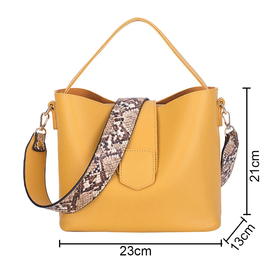 Women Handbag Leather Shoulder Bags 2 sets Casual Tote Bags sac a main
