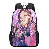 Nezuko Print Kids School Backpacks for Boys Girls