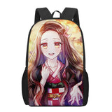 Nezuko Print Kids School Backpacks for Boys Girls